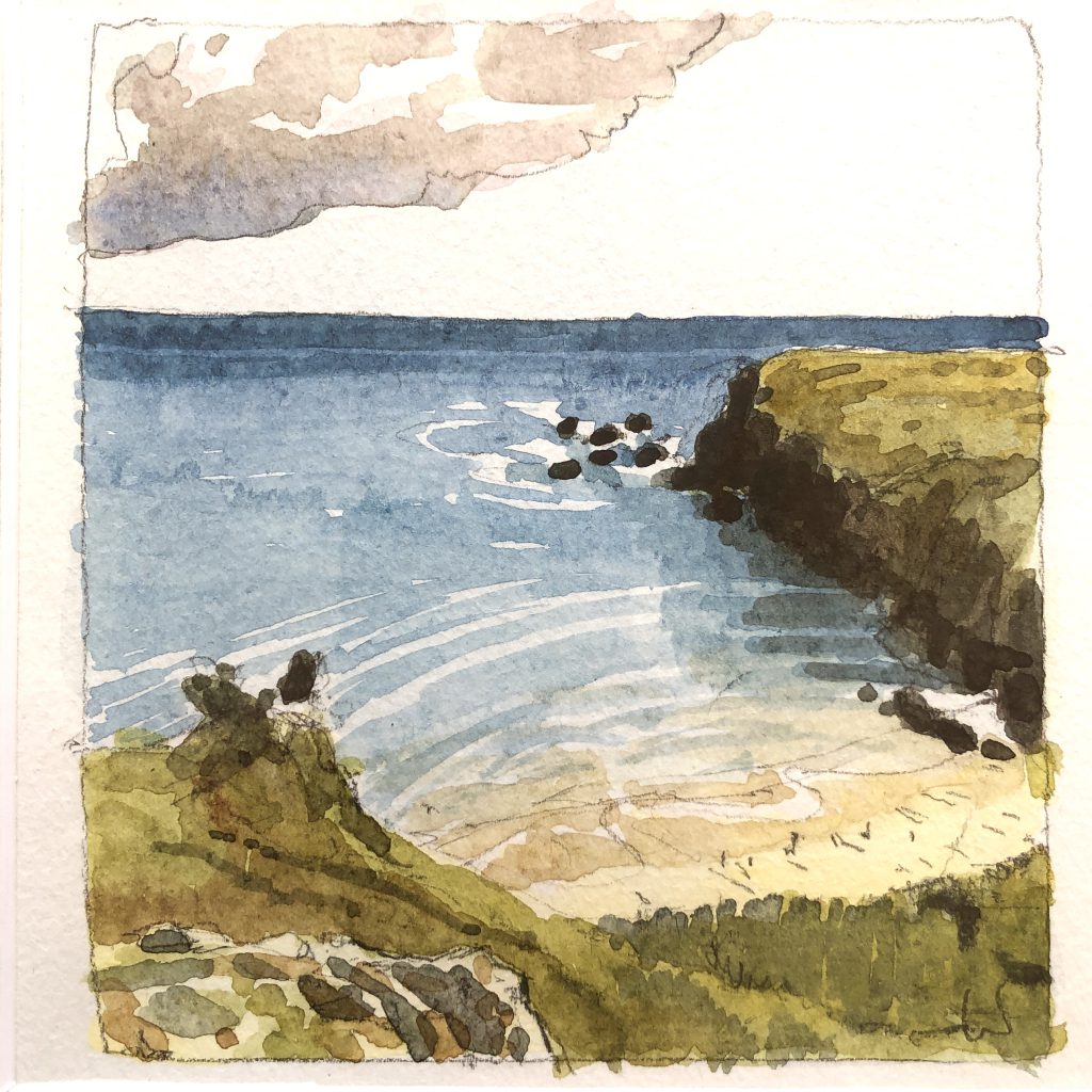 Plage des Sabias, du chemin